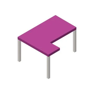 Illustrated isometric table Stock Illustration