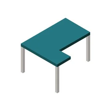 Illustrated isometric table Stock Illustration