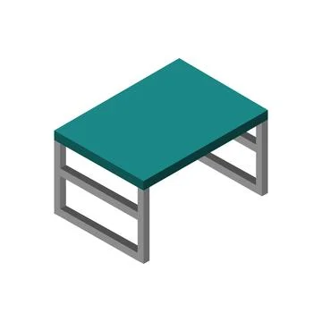 Illustrated isometric table Stock Illustration