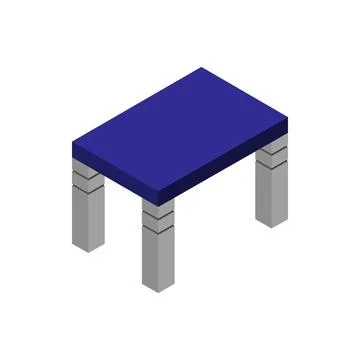 Illustrated isometric table Stock Illustration