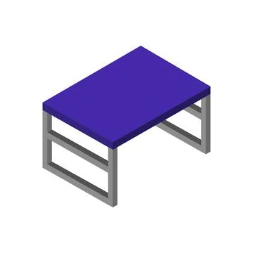 Illustrated isometric table Stock Illustration