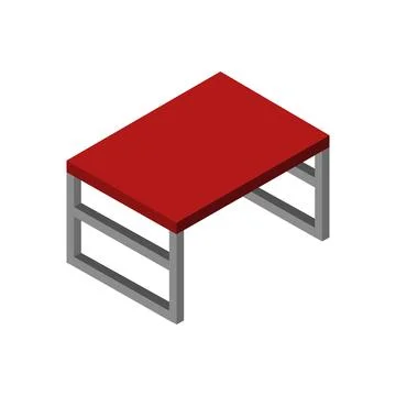 Illustrated isometric table Stock Illustration