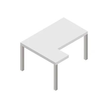 Illustrated isometric table Stock Illustration
