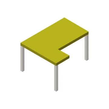 Illustrated isometric table Stock Illustration