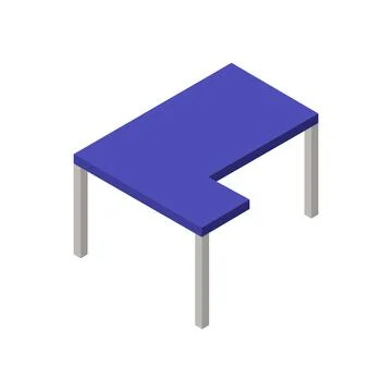 Illustrated isometric table Stock Illustration