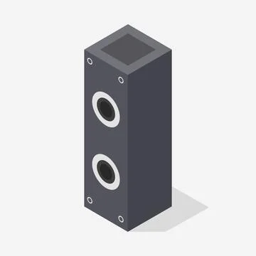 Illustrated isometric woofer Stock Illustration
