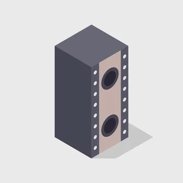 Illustrated isometric woofer Stock Illustration