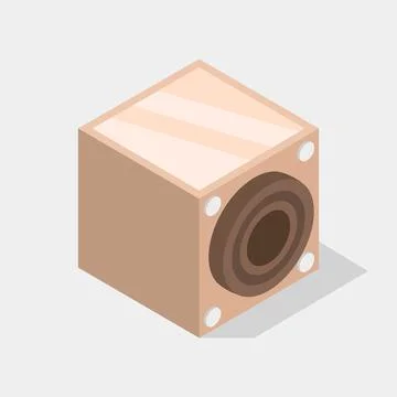 Illustrated isometric woofer Stock Illustration