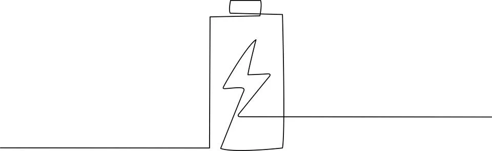 Illustrated lightning bolt on white background Vector Stock Illustration