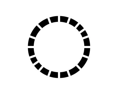 Illustrated loading progress or load circle icon isolated on white background Stock Illustration