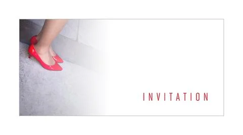 Illustrated message for an invitation Stock Photos