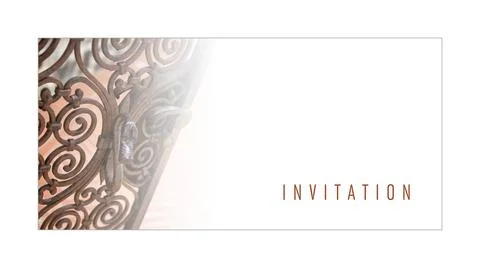Illustrated message for an invitation Stock Photos