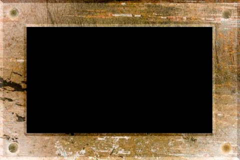 Illustrated metal frame. Stock Photos