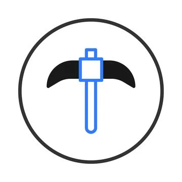 Illustrated mining tool icon design concept pickaxe symbol for mineral extr.. Stock Illustration