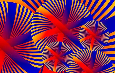 Illustrated optical illusion abstract gradient colorful background design Stock Illustration