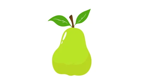 Illustrated pear animation Stock Footage 314383179