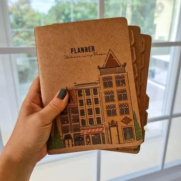 Illustrated Planner Notebook Stock Photos