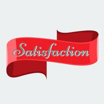 Illustrated Red glossy ribbon vector banner with solid flat color. Illustrazione stock