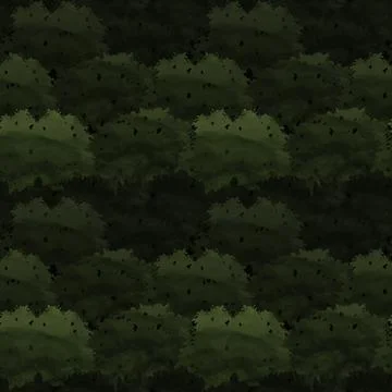 Illustrated seamless pattern of jungle environment Illustrazione stock