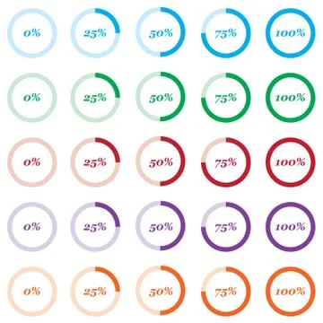 Illustrated set of loading status icons イラスト素材