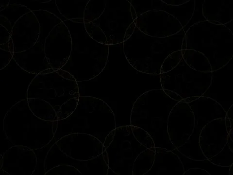 Illustrated spirograph abstract elements on black background Stock Illustration