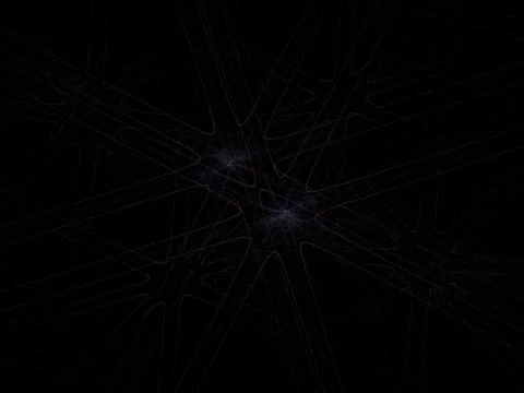 Illustrated spirograph abstract elements on black background Stock Illustration