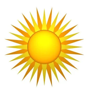 Illustrated sun Stock Illustration