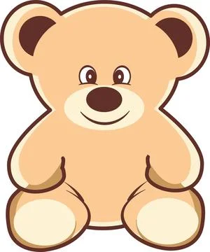 Illustrated teddy bear Stock Illustration