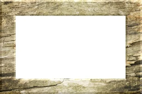Illustrated wood frame. Stock Photos