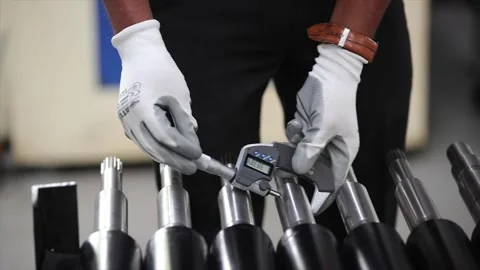 This illustrates the high accuracy required in mechanical engineering and Stock Footage 328083123