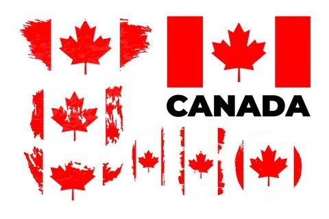 Illustratin logo canada day vector icon templet Stock Illustration