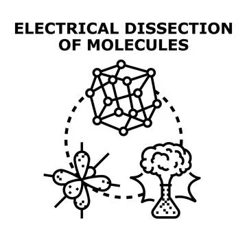 Illustrating the concept of electrical dissection of molecules Stock Illustration