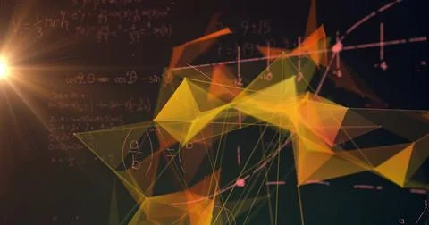 Illustrating digital interface concepts, abstract geometric shapes with Illustrazione stock