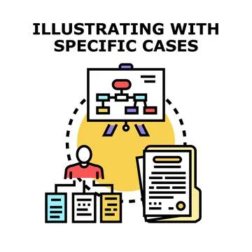Illustrating specific cases in a learning presentation Stock Illustration
