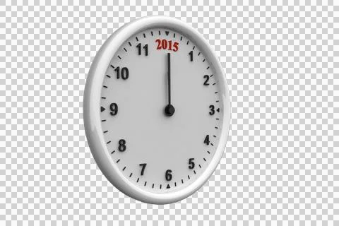 Illustration of 2015 on analog clock Stock Photos