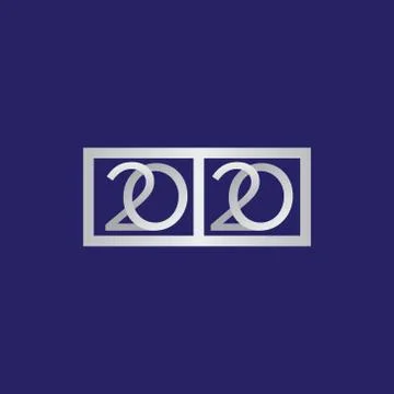 Illustration of 2020 numbers Stock Illustration