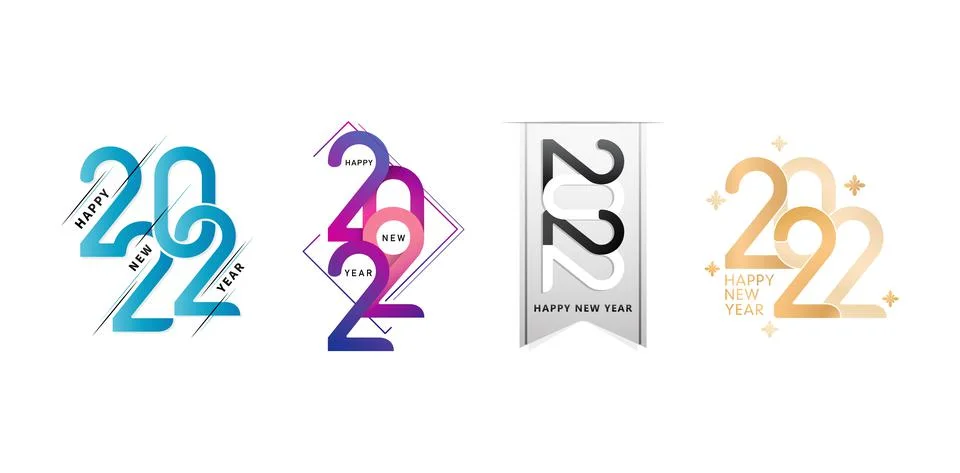Illustration of 2022 typeface Stock Illustration