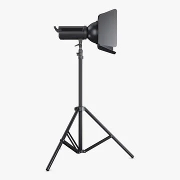 Illustration 3D Adjustable Stand Spotlight for Pro Lighting Stock Illustration