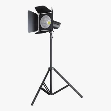 Illustration 3D Adjustable Stand Spotlight for Pro Lighting Stock Illustration