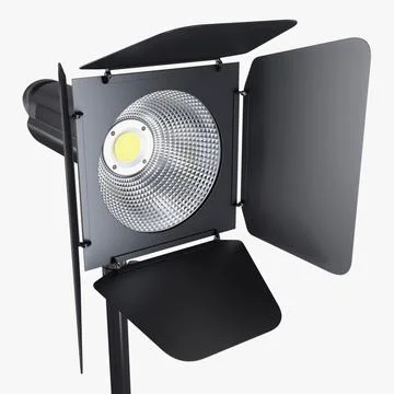 Illustration 3D Adjustable Stand Spotlight for Pro Lighting Stock Illustration
