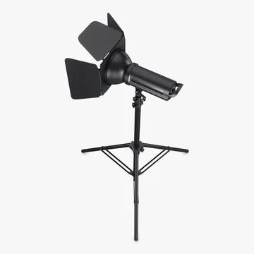 Illustration 3D Adjustable Stand Spotlight for Pro Lighting Stock Illustration