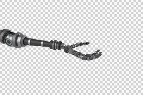 Illustration of 3d black robot hand Stock Photos