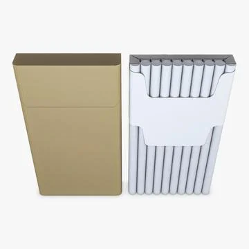Illustration 3D Cigarettes Pack Super Slims Closed Filter Stock Illustration