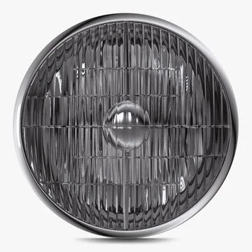 Illustration 3D Classic Round Headlight Stock Illustration