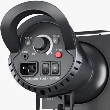 Illustration 3D Compact Studio Light for Professional Photography Setup Stock Illustration