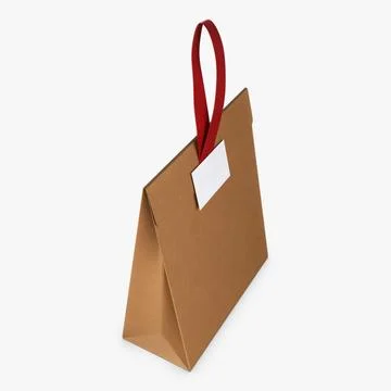 Illustration 3D Creative 3D Rendering of a Stylish Paper Bag with a Ribbon Stock Illustration