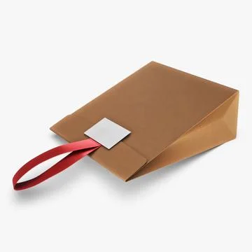 Illustration 3D Creative 3D Rendering of a Stylish Paper Bag with a Ribbon Stock Illustration