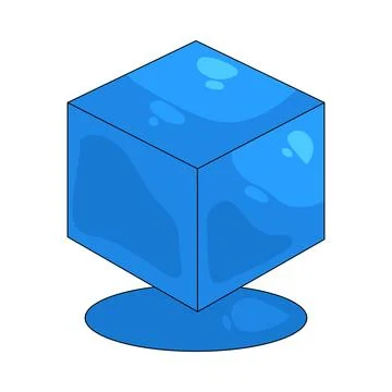 Illustration of 3D cube 库存插图