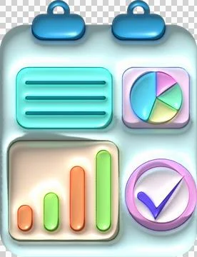 Illustration 3D, data plan, workflow graph. and business goals that must be.. 스톡 일러스트