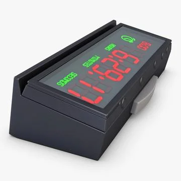 Illustration 3D Digital Clock Displaying Hours, Minutes, and Seconds Countdown Stock Illustration